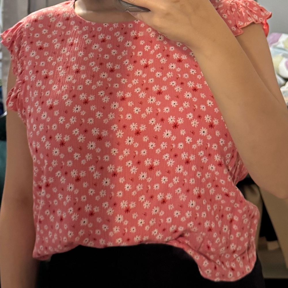 Pink Floral Women's Top